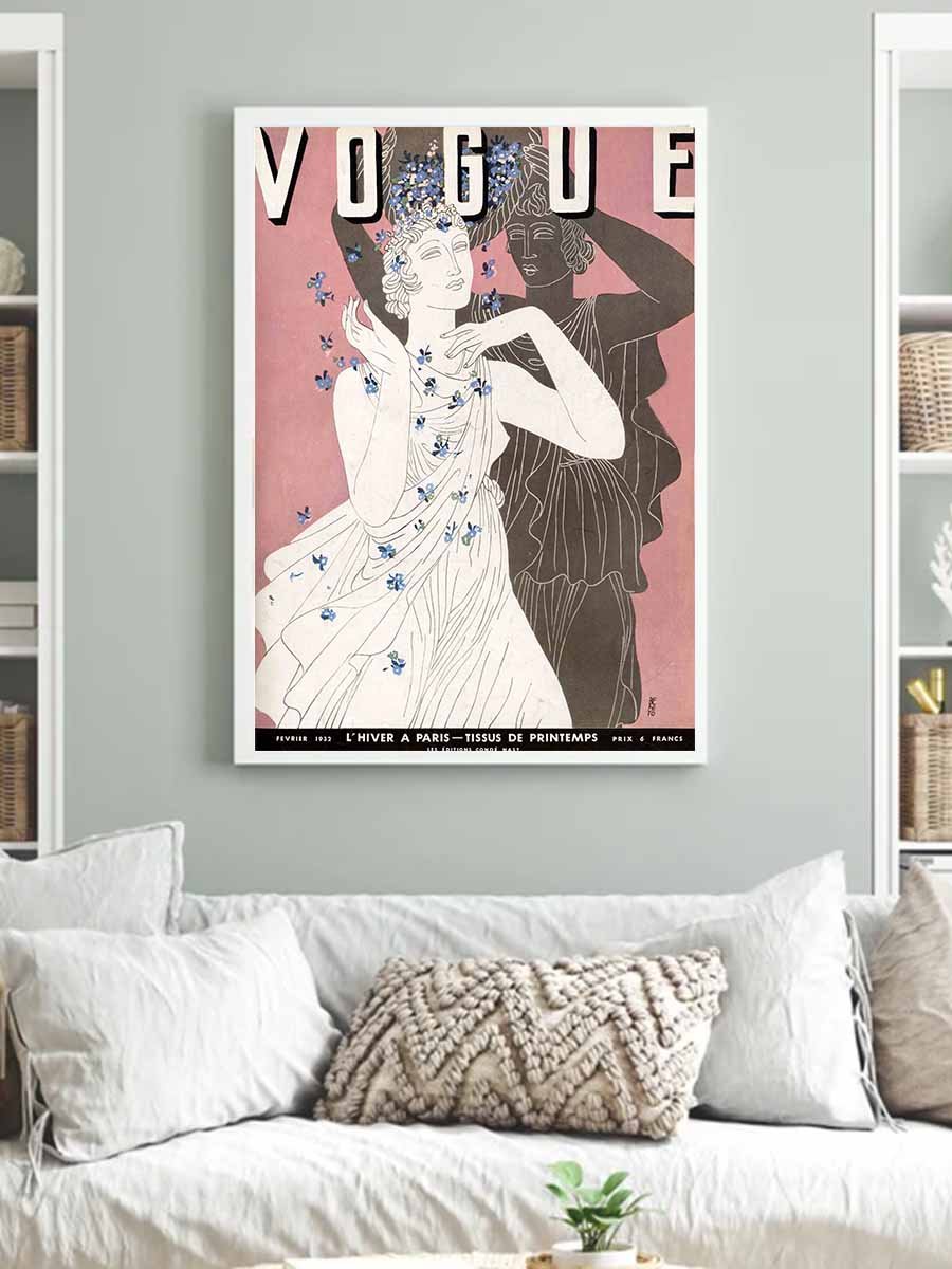 Vintage Vogue Cover February, 1922 by Eduardo Garcia Benito product image (1)