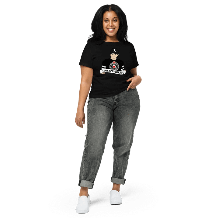 Grobari Čikago KK Partizan Cotton Heritage Women's High-Waisted Tee product image (2)