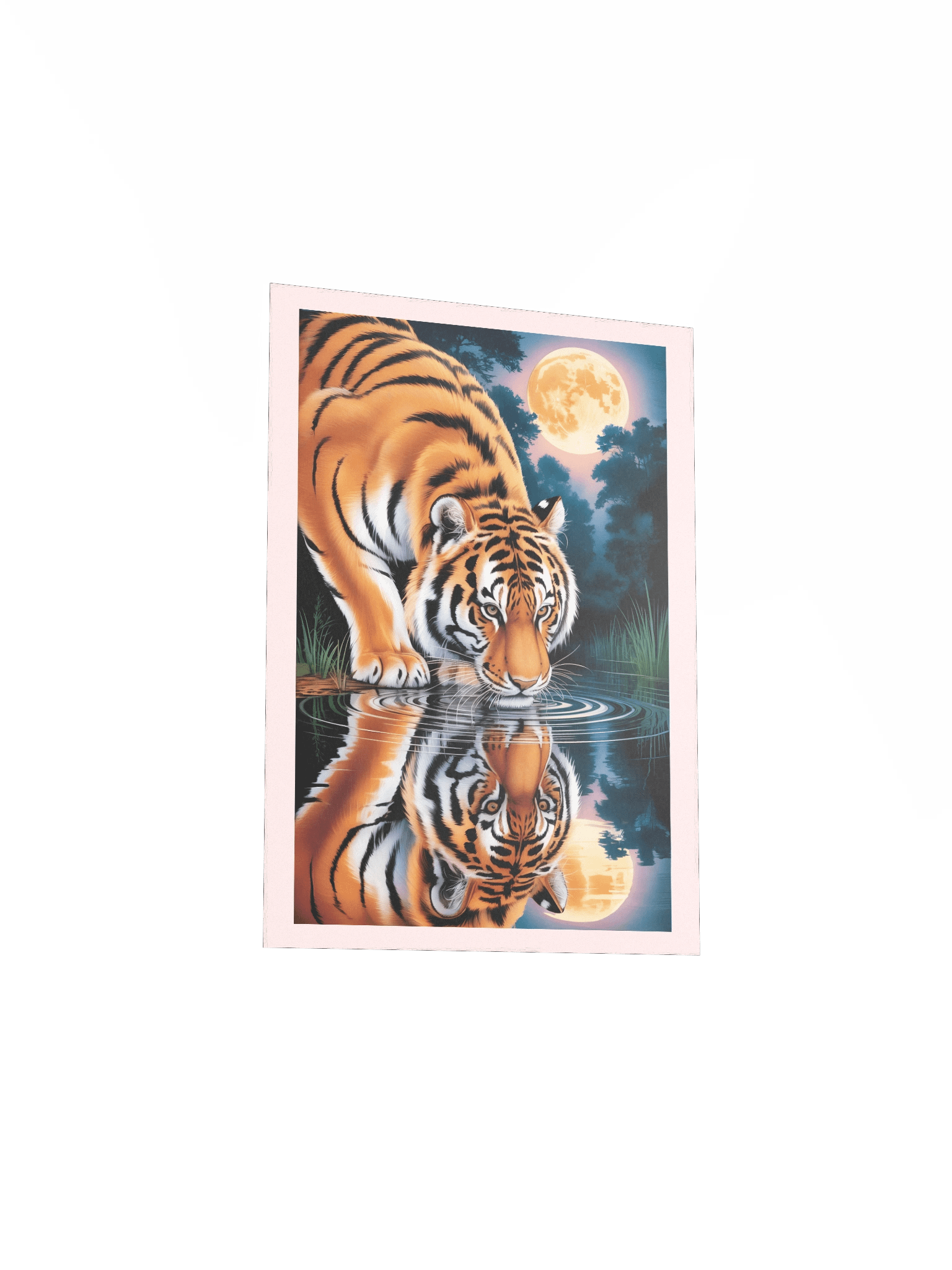 Moonlit Tiger Poster – Spiritual Strength & Reflection Wall Art product image (4)