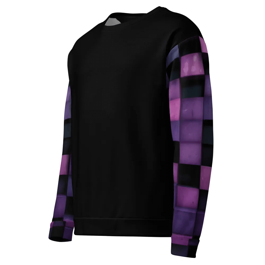 Black And Purple Squares Unisex Sweatshirt product image (5)