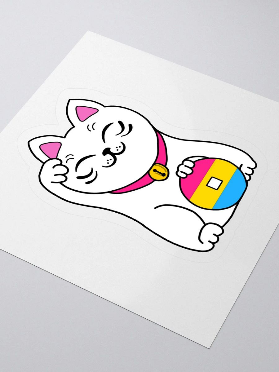 Maneki neko pansexual pride sticker product image (7)