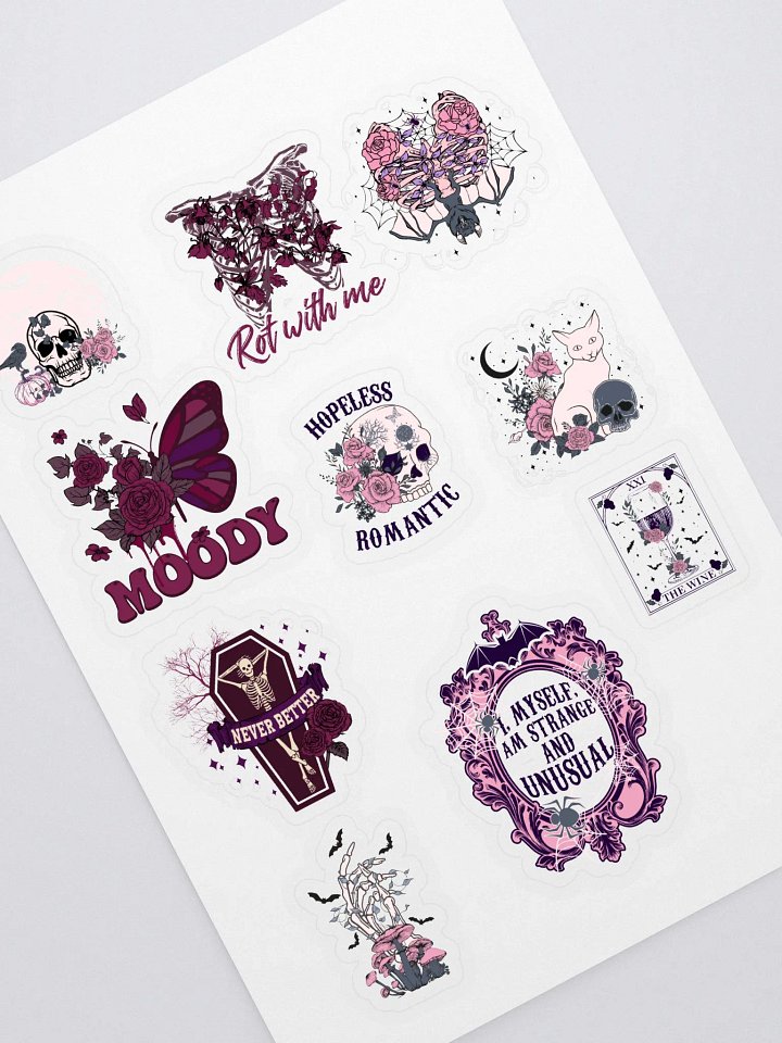 Moody Gothic Kiss Cut Sticker Sheet product image (1)