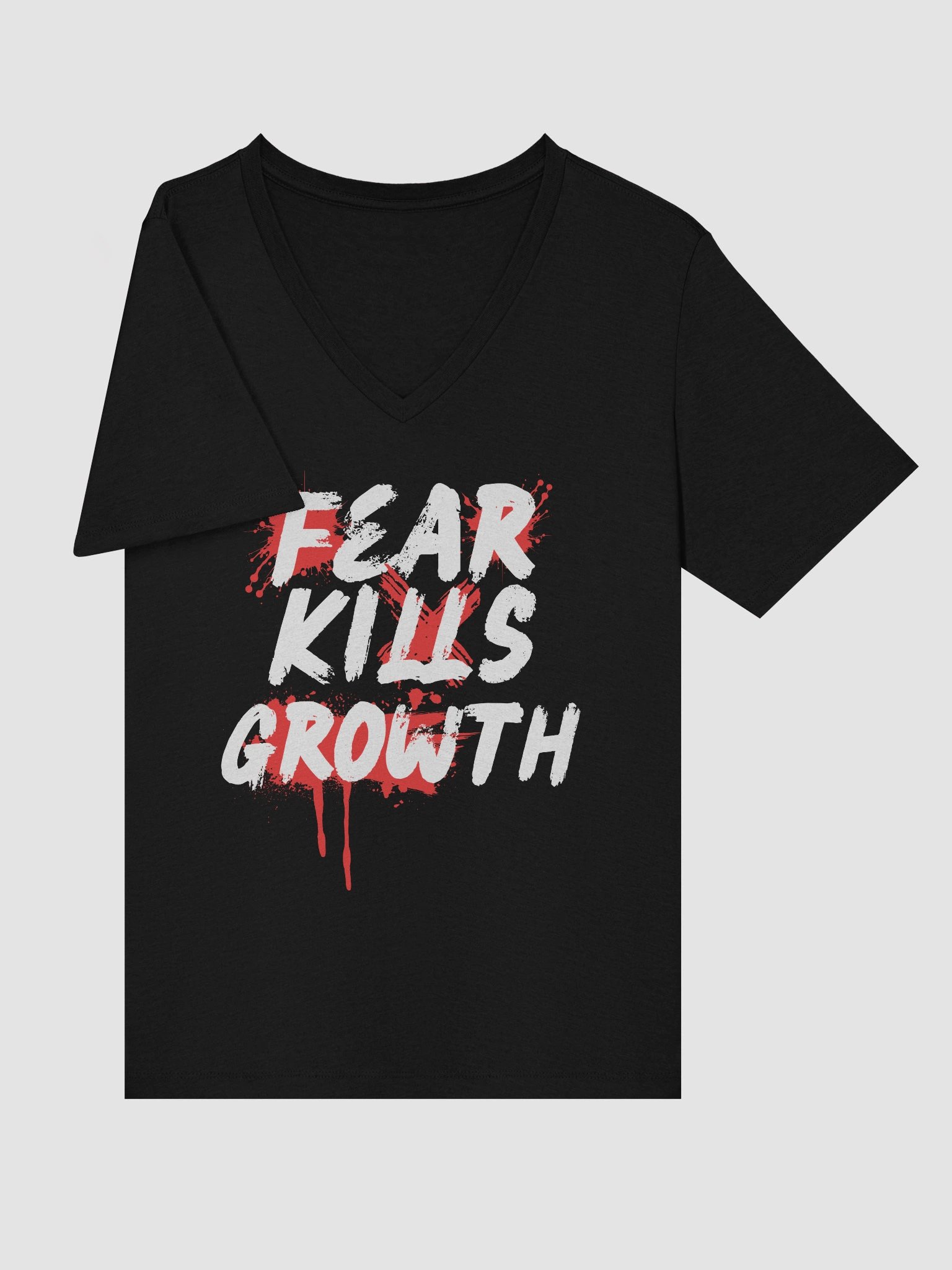 Fear Kills Growth Women's V-Neck - Relaxed Bella+Canvas fit product image (28)