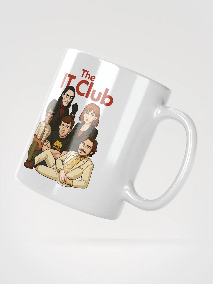The IT Club Mug – White Glossy Retro Sitcom Parody Gift Mug product image (2)