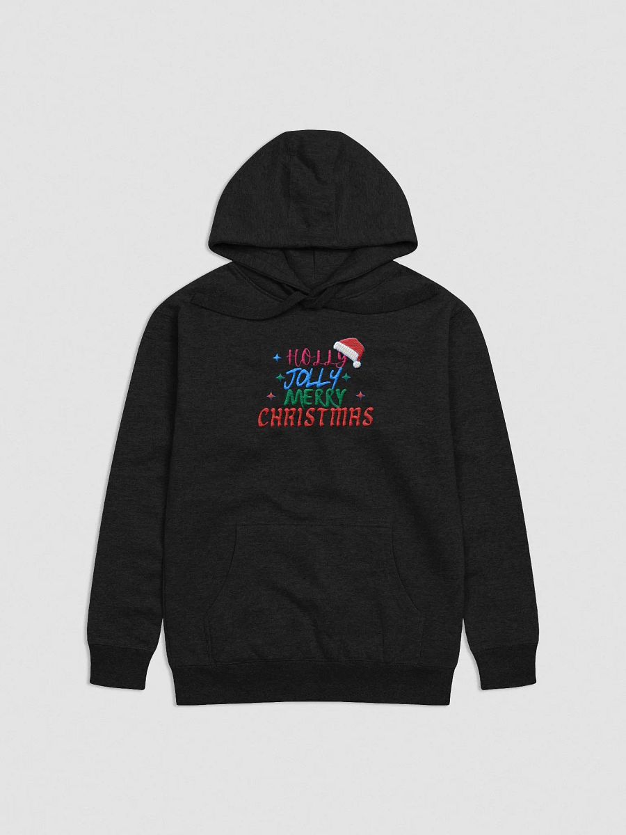Festive Holly Jolly Merry Christmas Embroidered Hoodie product image (1)
