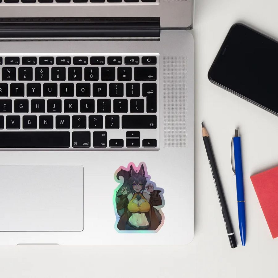 WolfcatRisi Rawr Holographic Sticker product image (12)