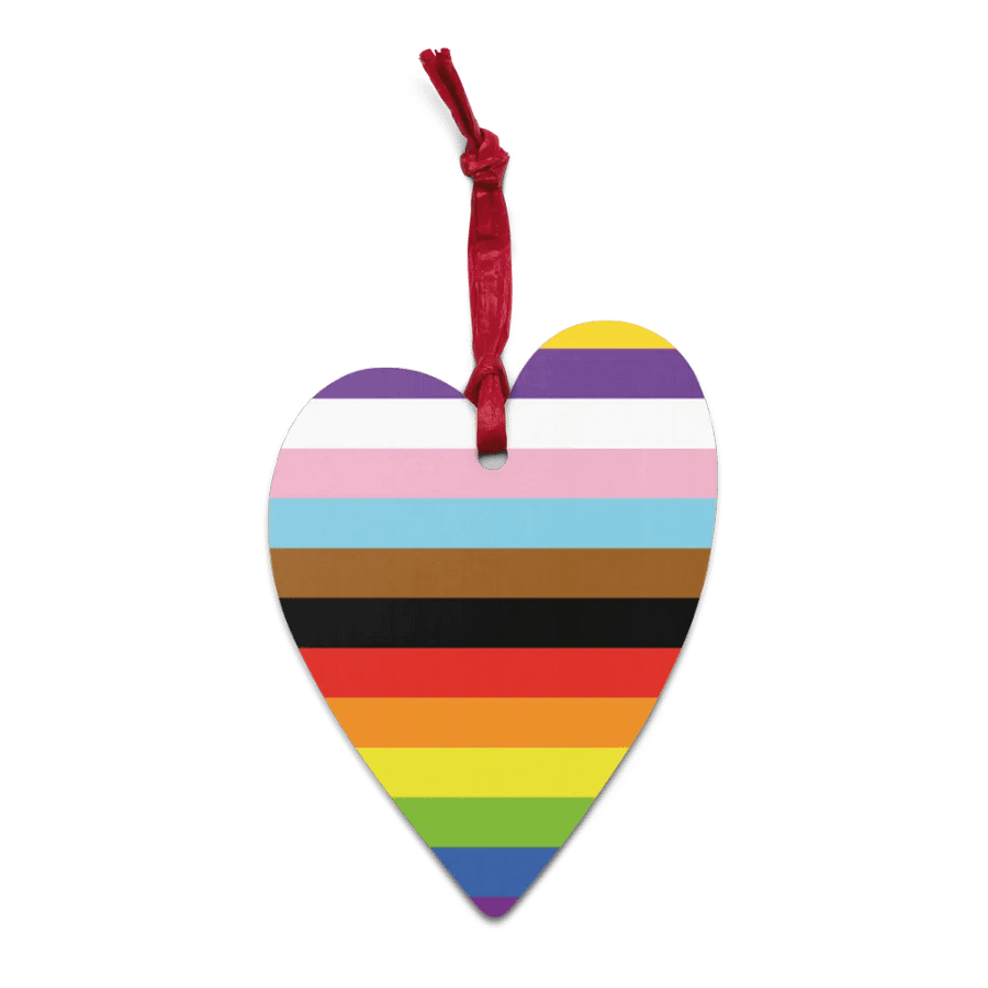 Pride wooden heart ornament product image (2)