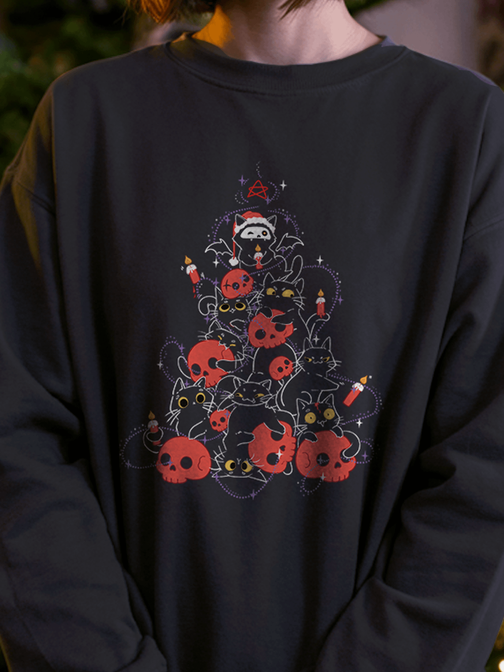 Gothic Christmas cat tree - Crewneck Sweatshirt product image (2)