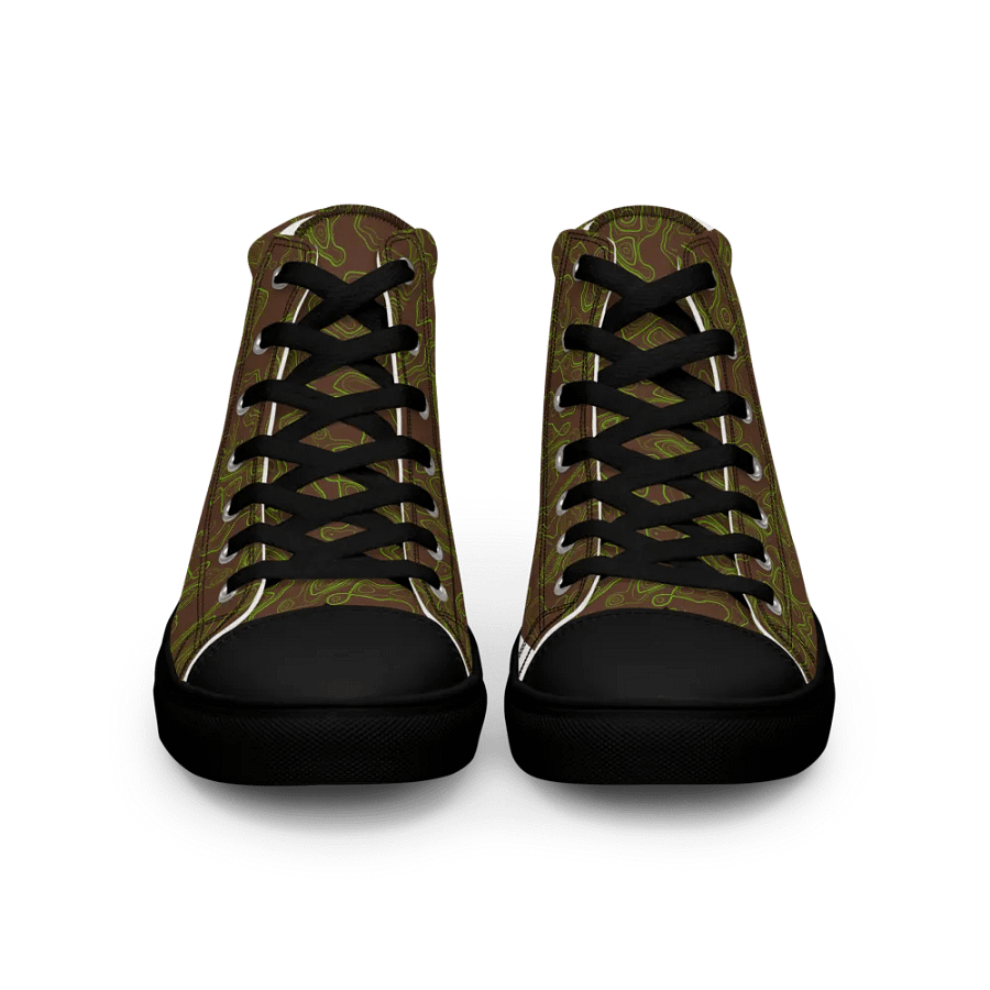 Topographic shoes brown green product image (3)