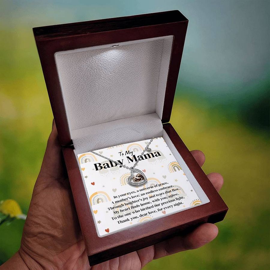 To My Baby Mama Baby Feet Necklace - A Mother's Love product image (4)