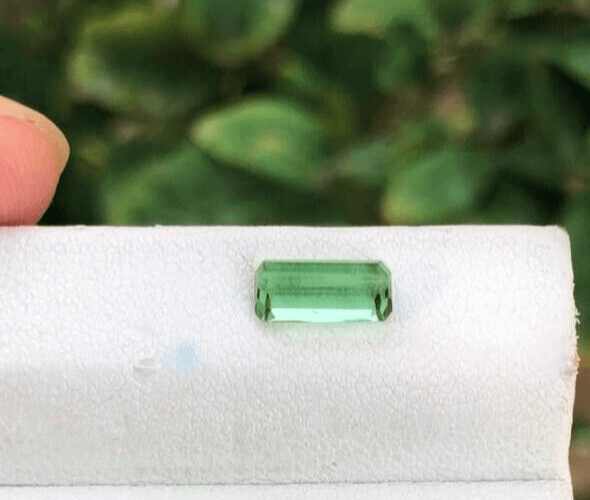 TOURMALINE GREEN COLOR EMERALD CUT FOR RING FATHER'S DAY GIFT, 1.10 CARATS product image (1)