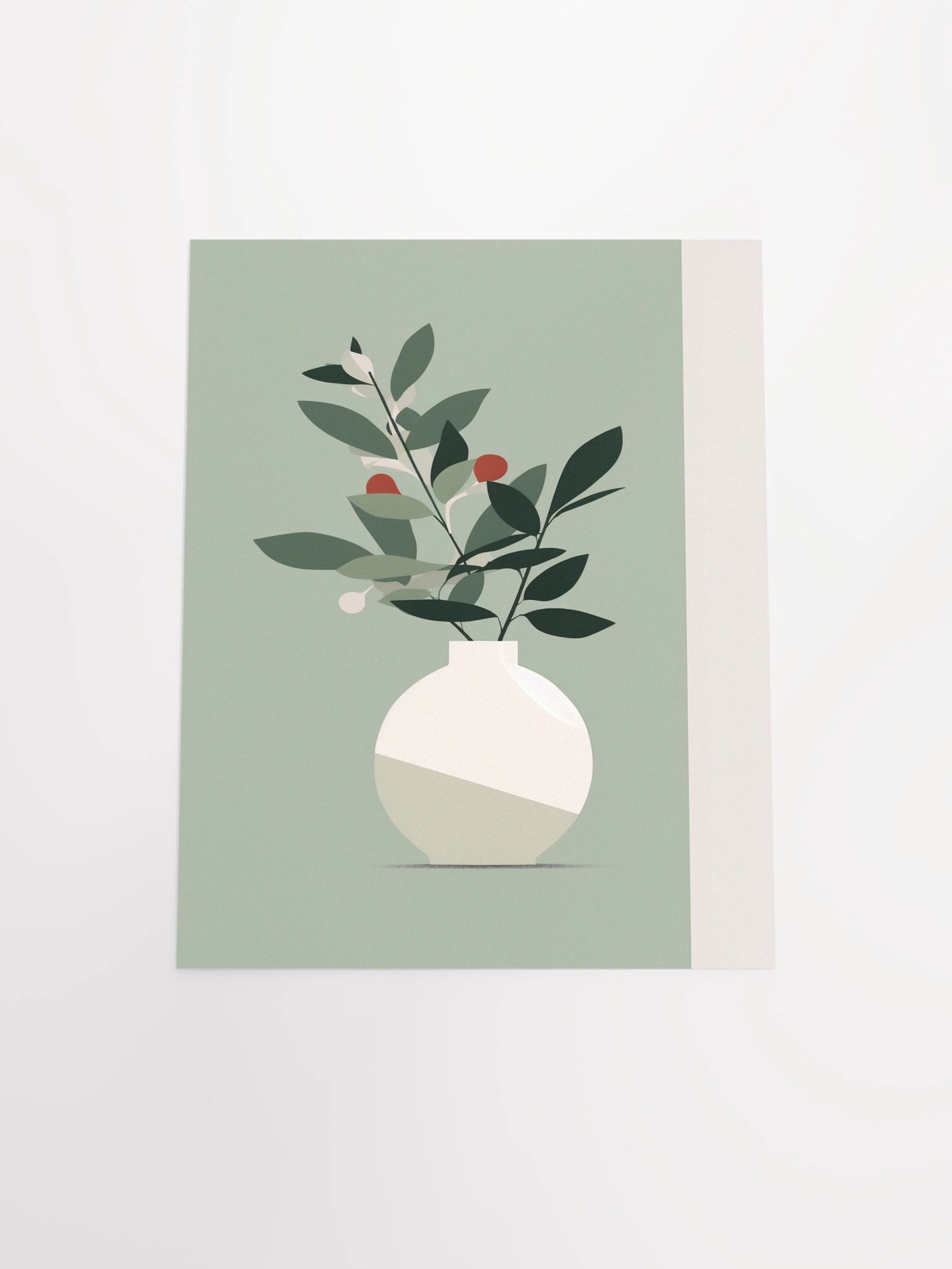 Sage Bloom Unframed Wall Art Paper Canvas product image (14)