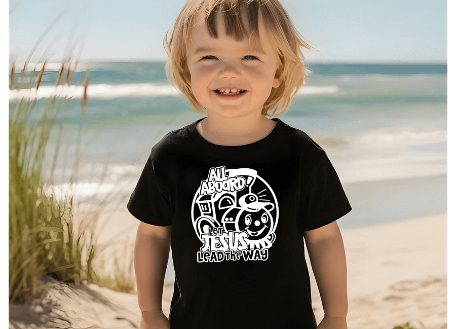 All Aboard - Let Jesus Lead the Way Toddler T-Shirt product image (3)