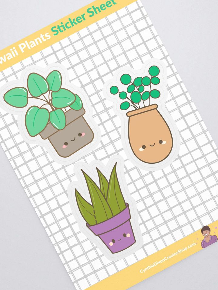Cute Kawaii Plants Sticker Sheet product image (2)