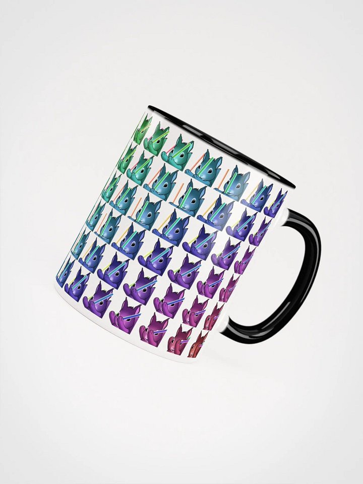 Rave Squirrel on White Mug with Color Inside product image (1)