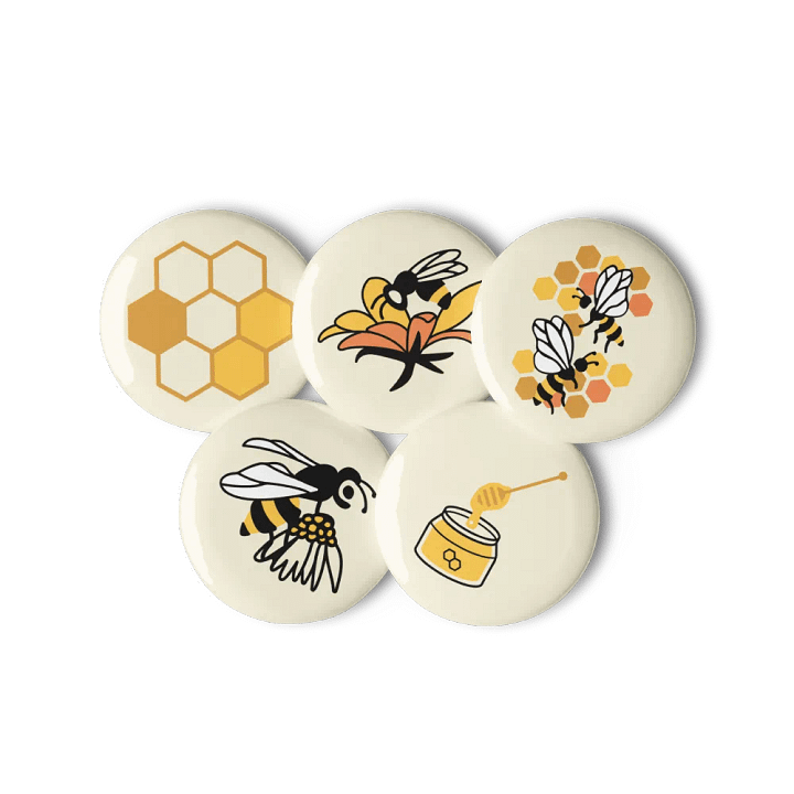 Honeycomb Delight Pin Button Set product image (2)