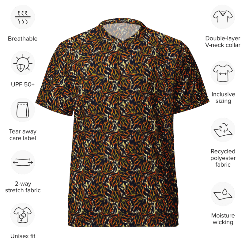 Tiger Flower | Recycled Unisex Sports Jersey product image (2)