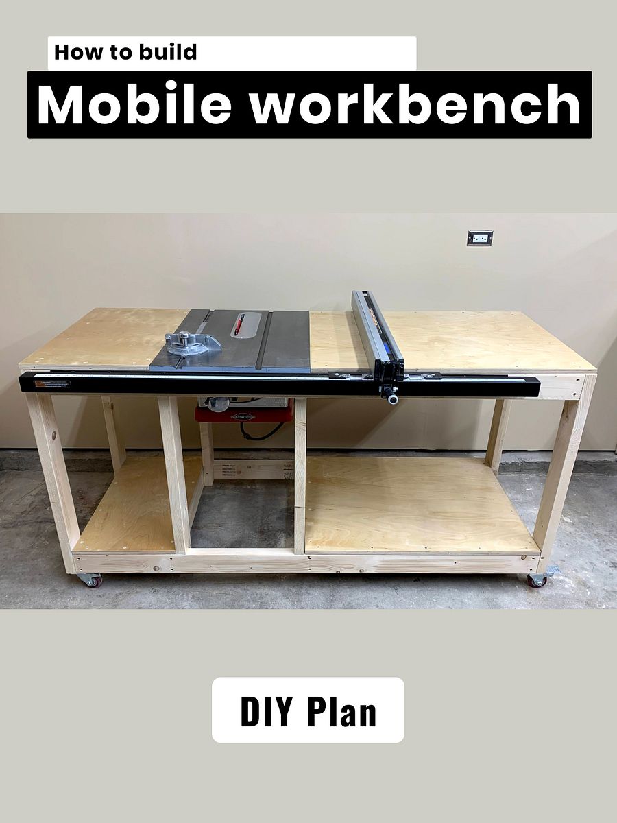 Mobile Workbench with integrated saw | DIY Plans product image (1)