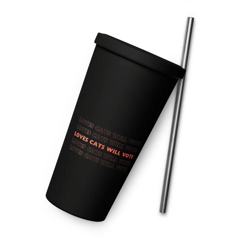 Loves Cats Will Vote Insulated Tumbler product image (3)