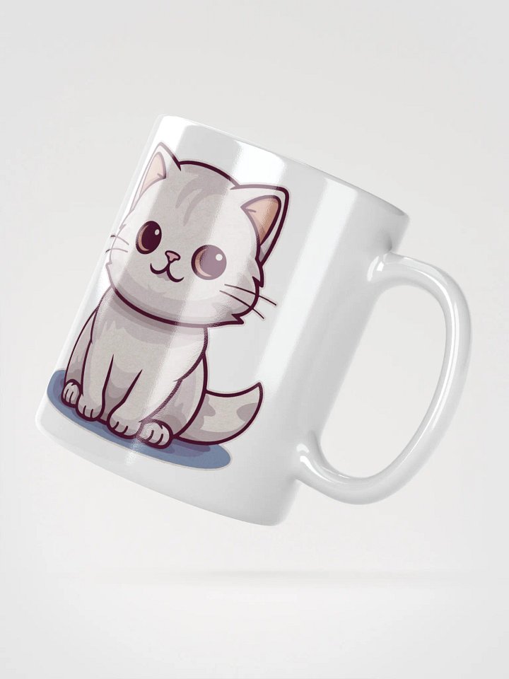 Whimsical White Cat Mug product image (3)
