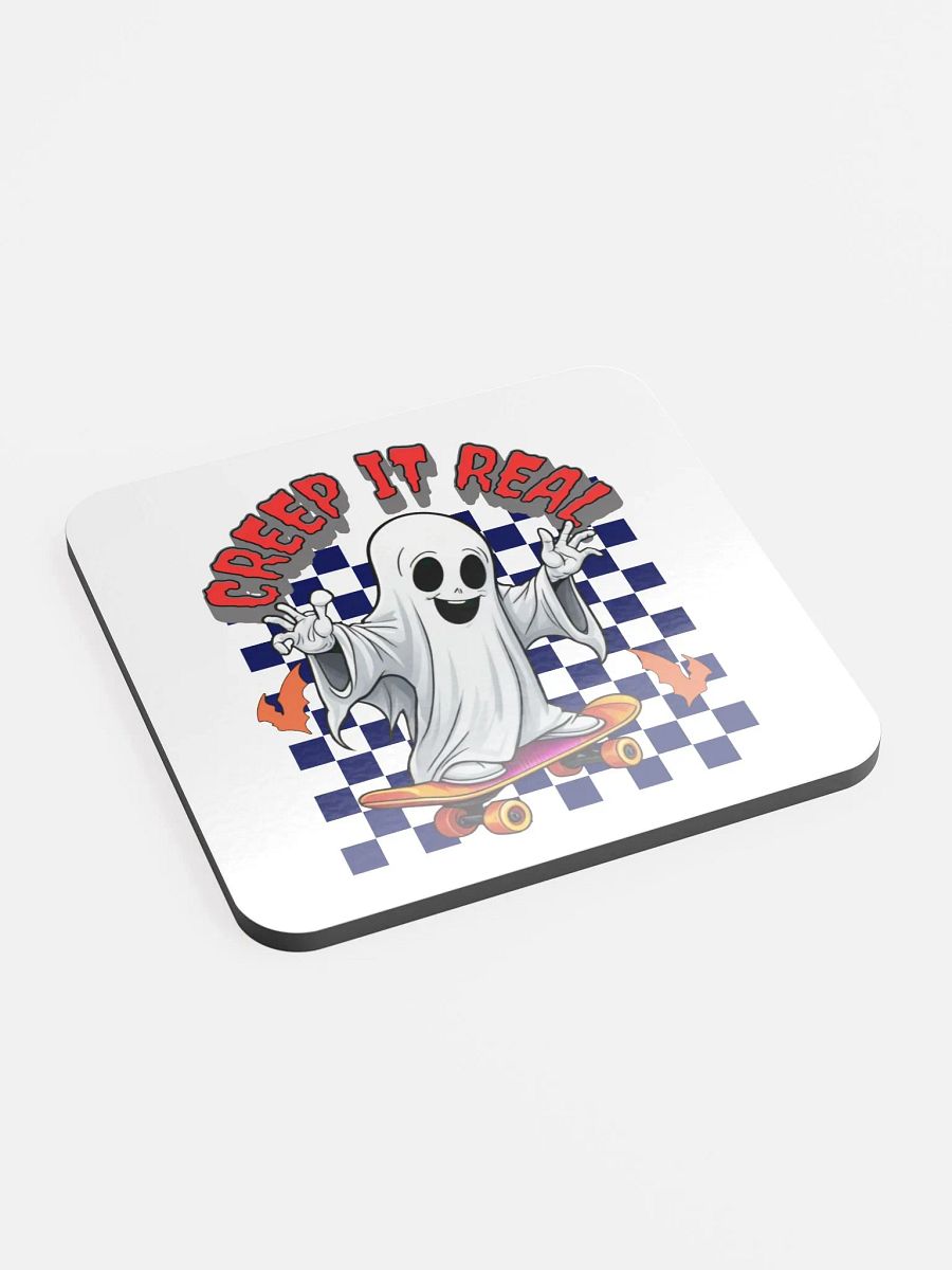 Creep It Real Spooky Skater Ghost Cork Coaster product image (2)