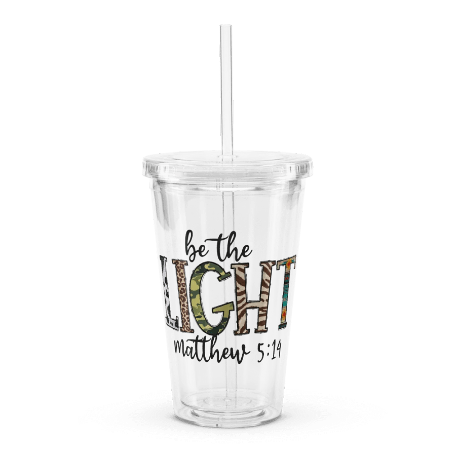 Be The Light - Double Wall Clear Plastic Tumbler product image (1)
