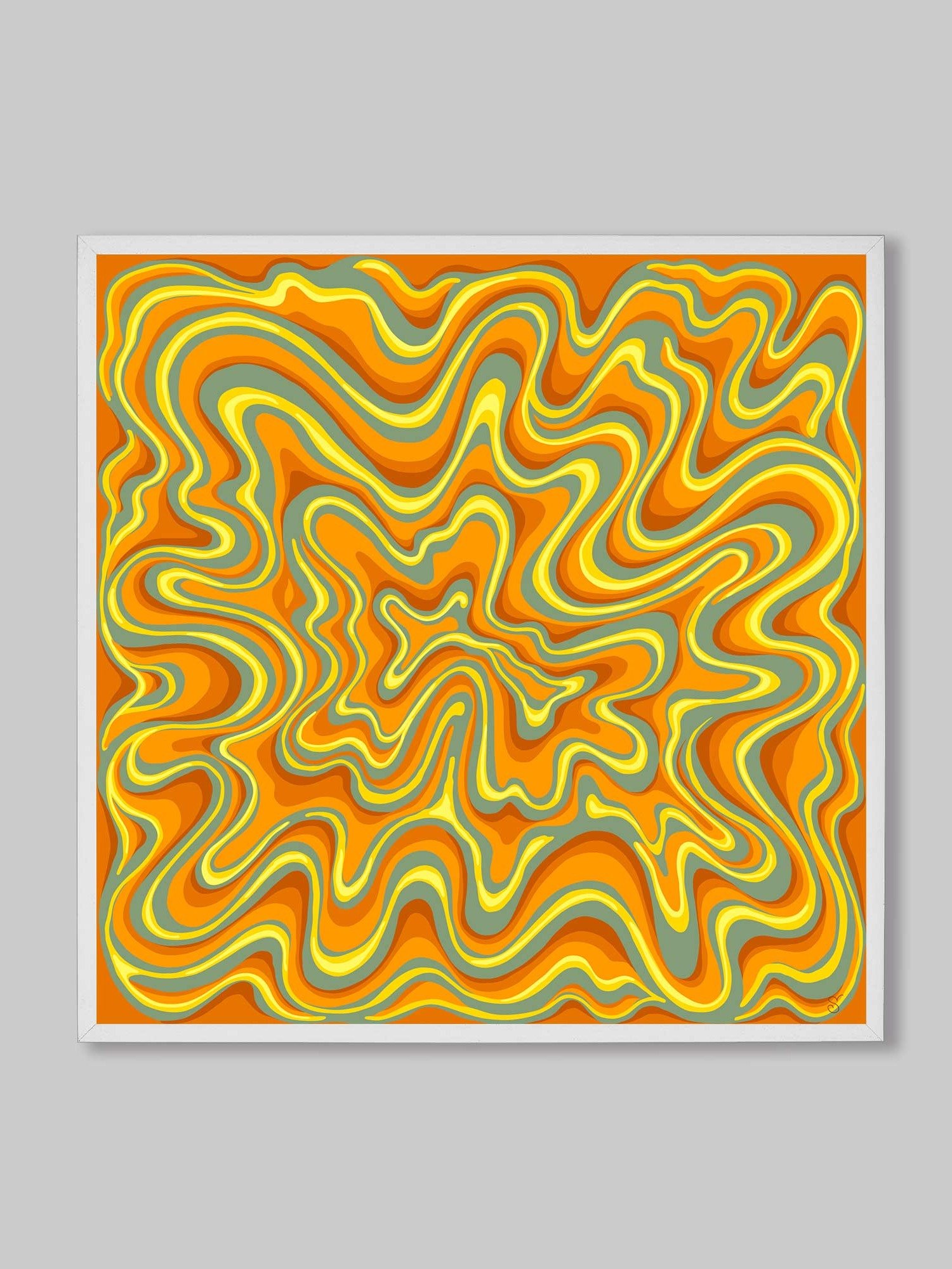 Radiant Swirls Canvas Art - Stone No. 4 product image (115)