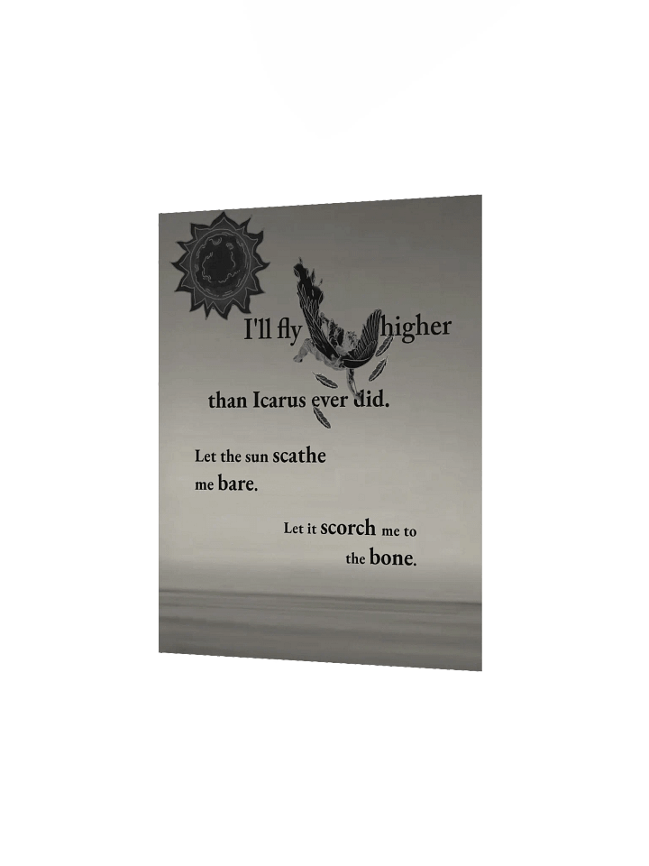 Icarus: "I'll fly higher" poster product image (2)