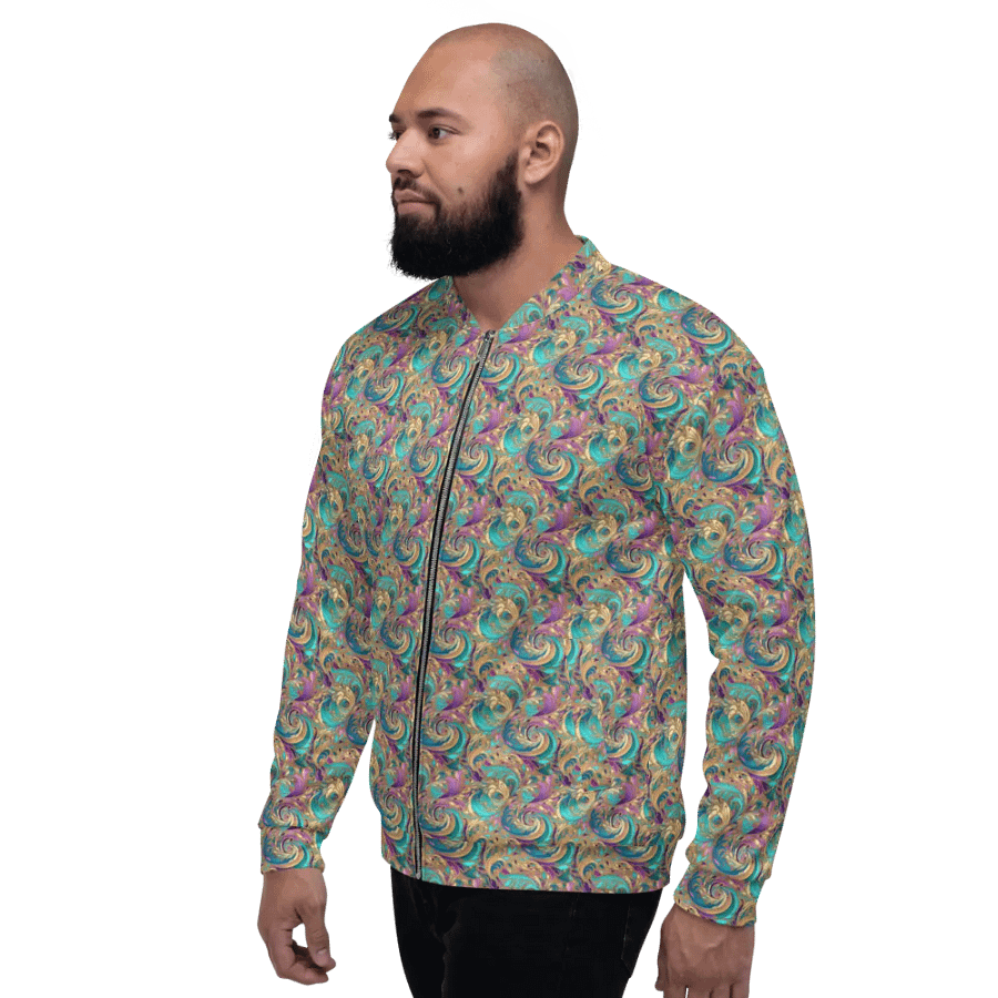 Golden Teal and Purple Regal Swirls Jacket product image (3)