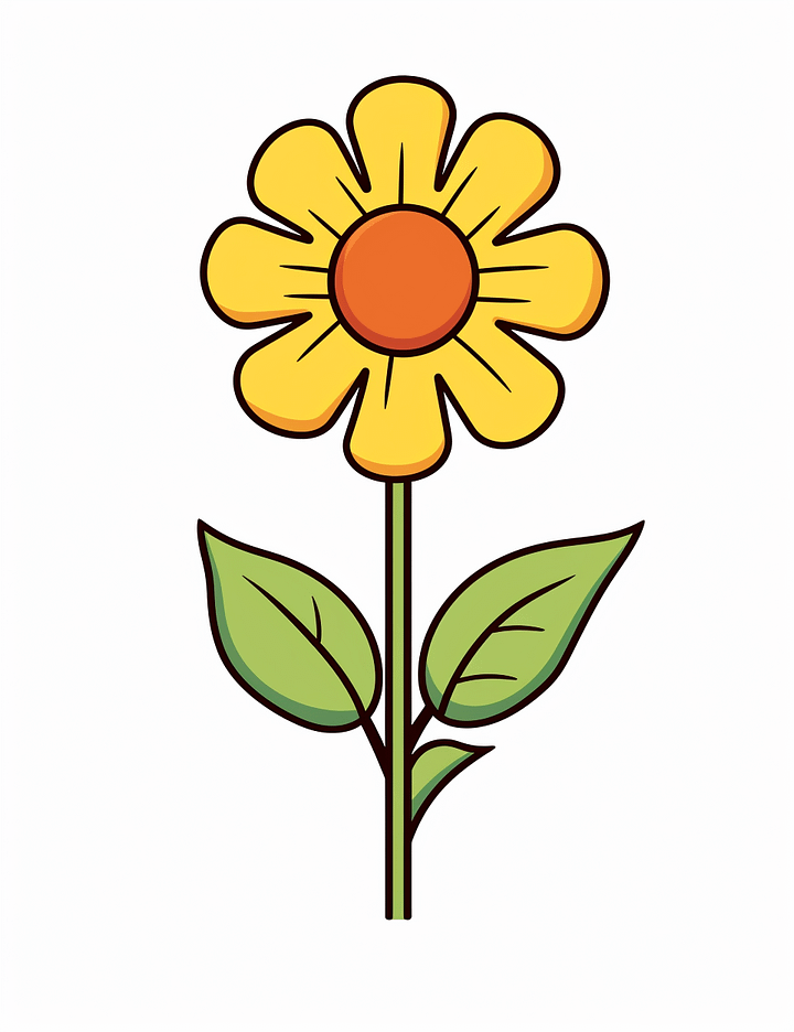 Bold and Easy Flower Coloring Pages For Kids product image (2)