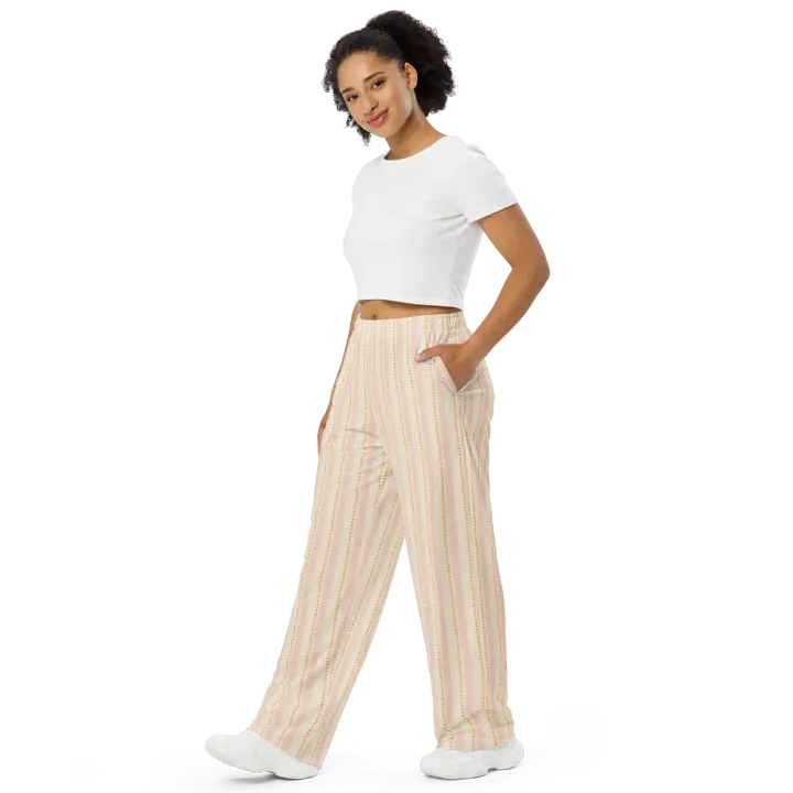 Pink Orange Tapestry Wide-Leg Pants product image (2)