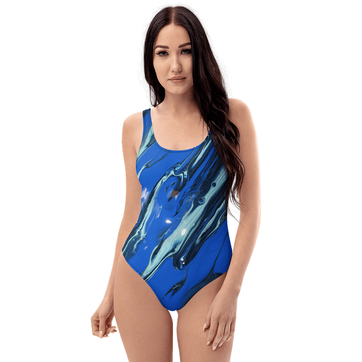 Blue Waves of Pouring art - All over print product image (1)