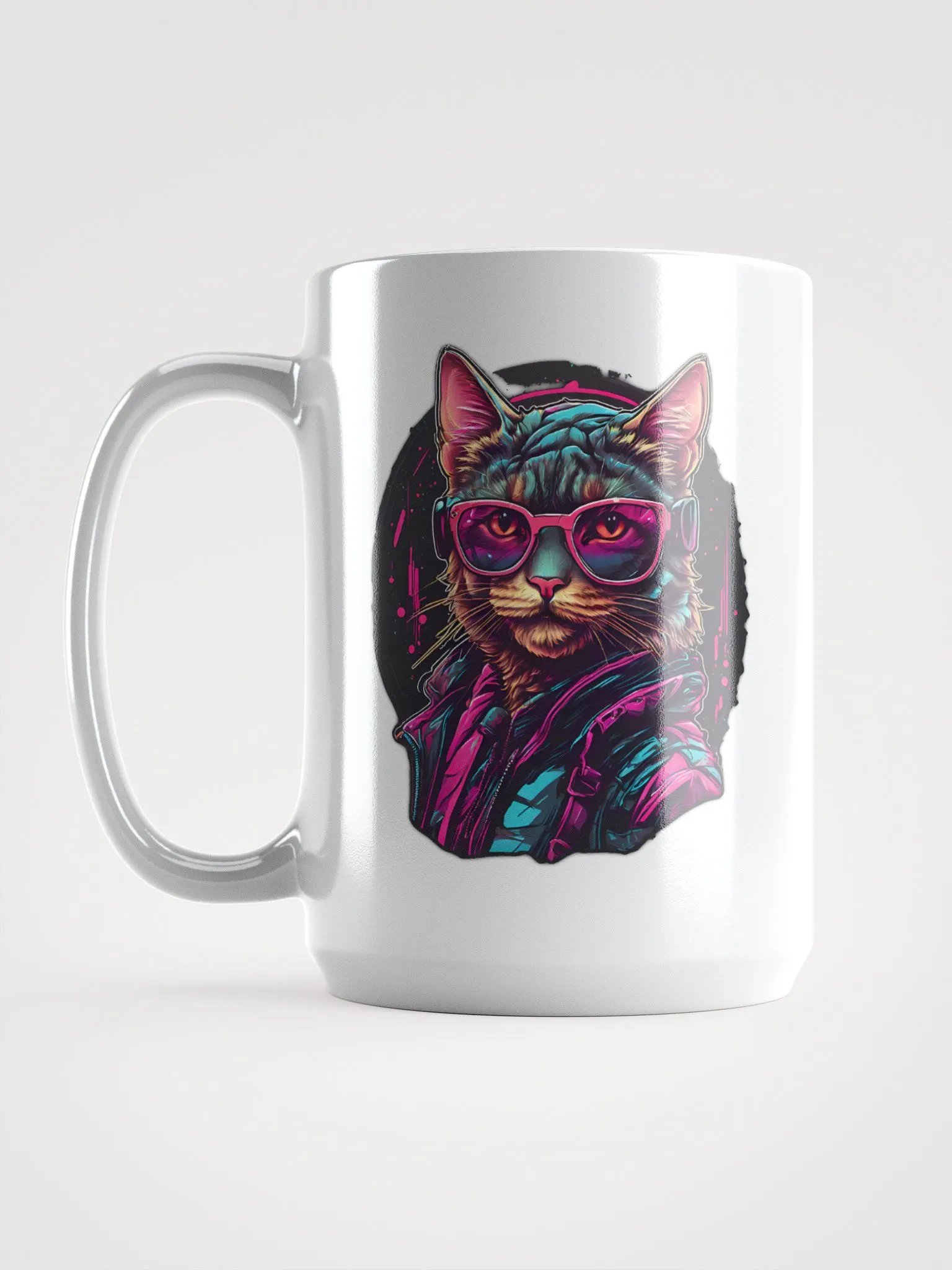 Neon Cat Vibes Mug product image (6)