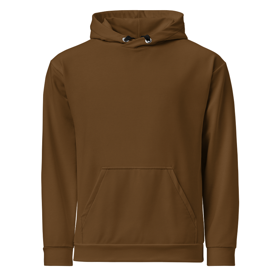 Chestnut Brown Solid Color Eco Friendly Pullover Unisex Hoodie product image (1)