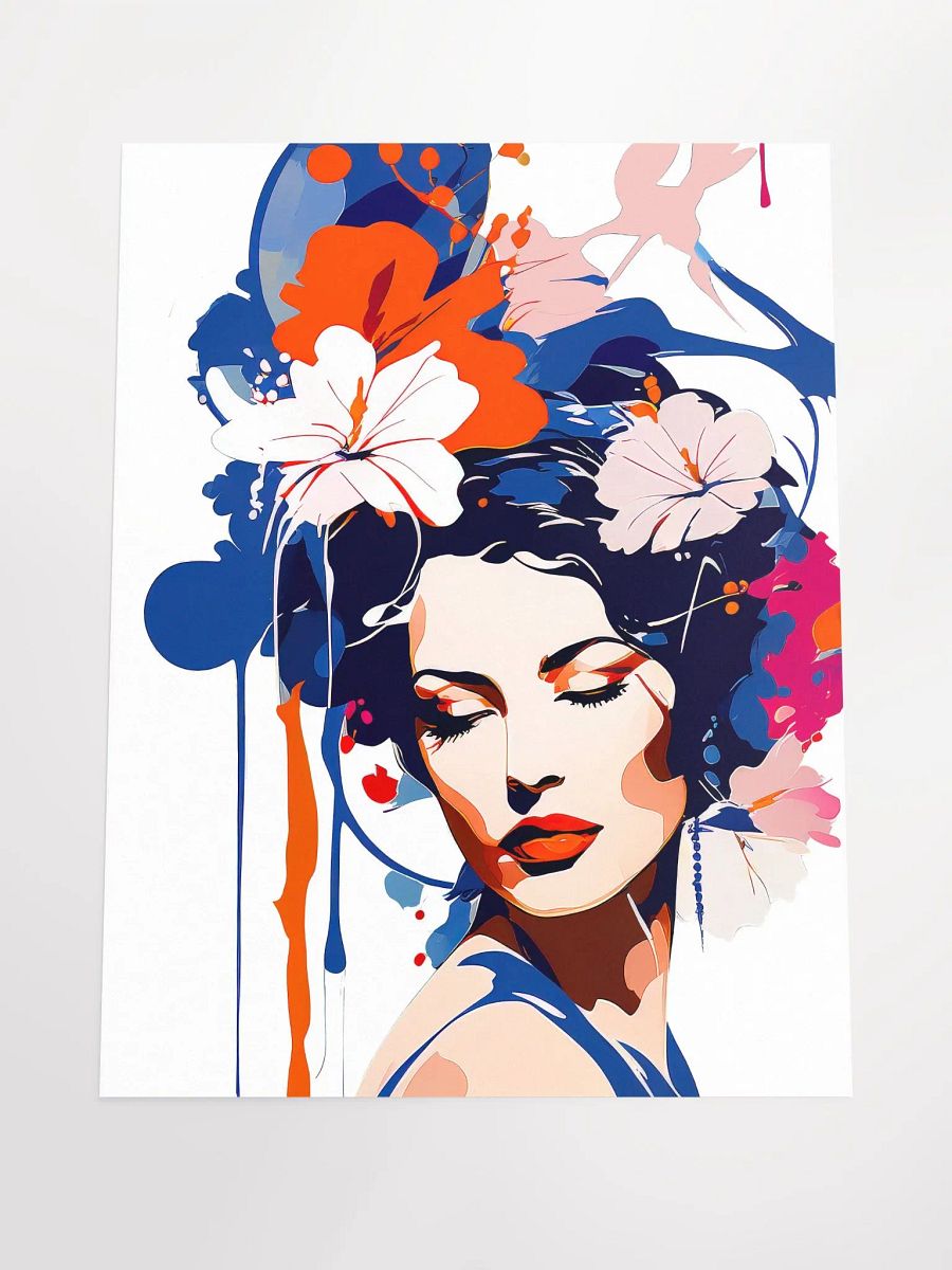 Abstract Woman v5 - Vintage Style Poster - Girly - Medium Size 18x24 Inches product image (4)