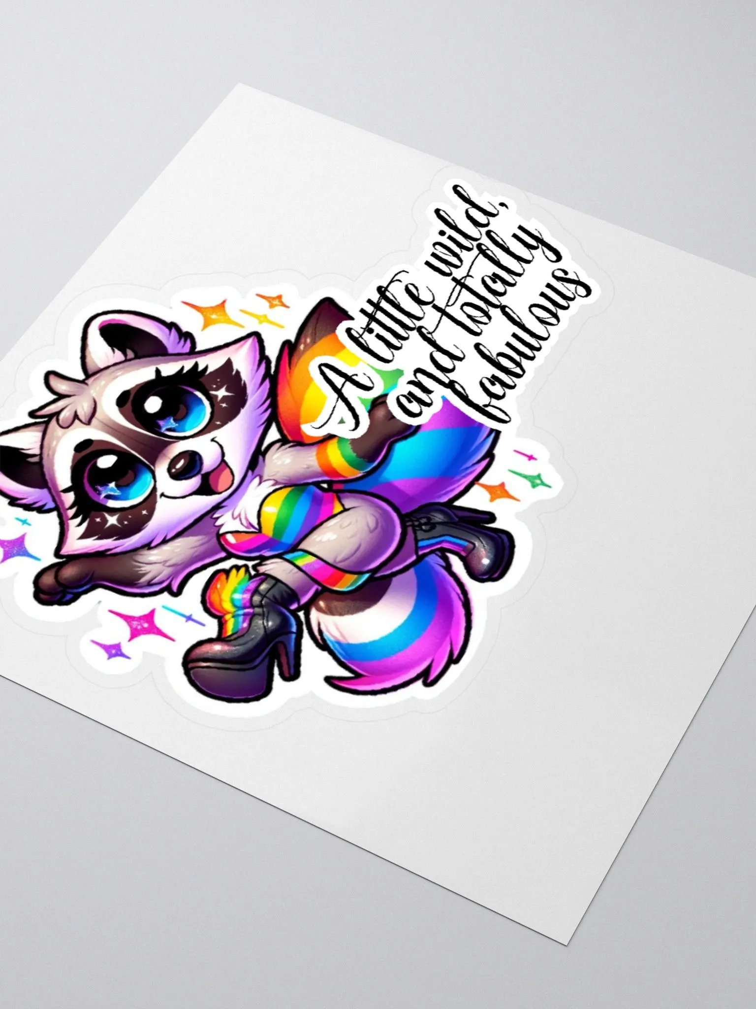 A Little Wild, and Totally Fabulous-Drag Queen Sticker-Rainbow Sticker-LGBTQIA+ product image (9)