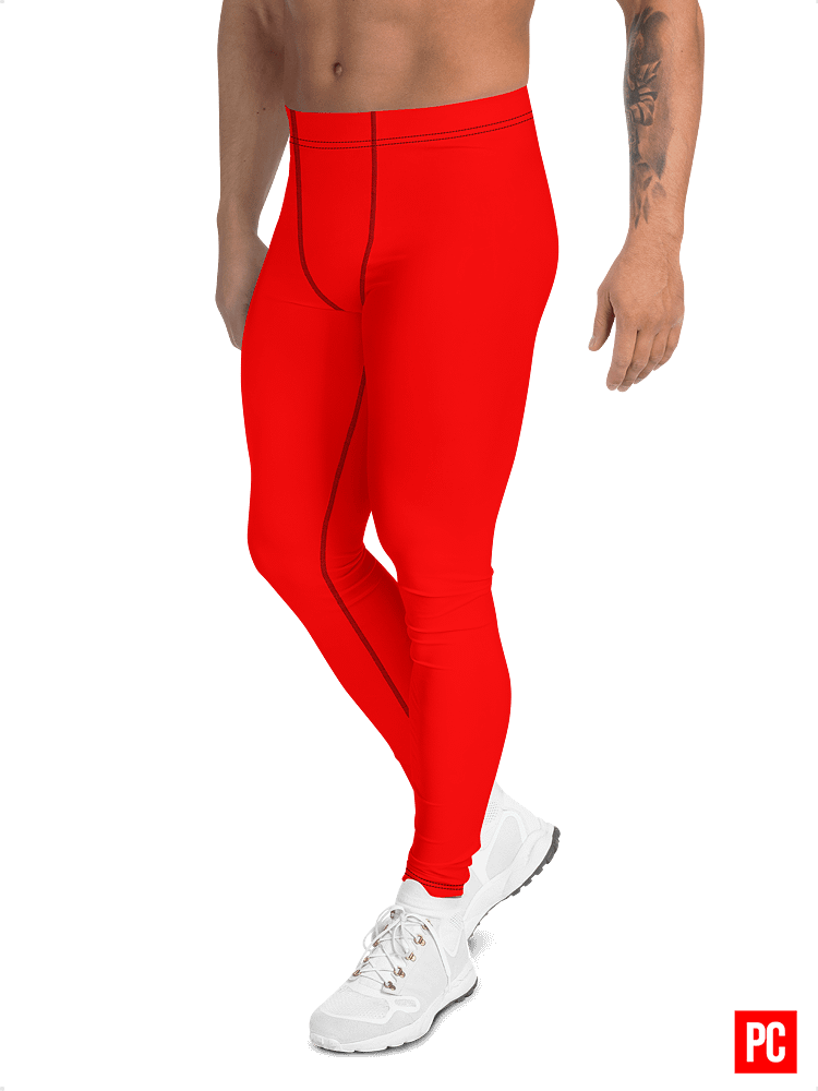 Plain Color Red Leggings product image (4)