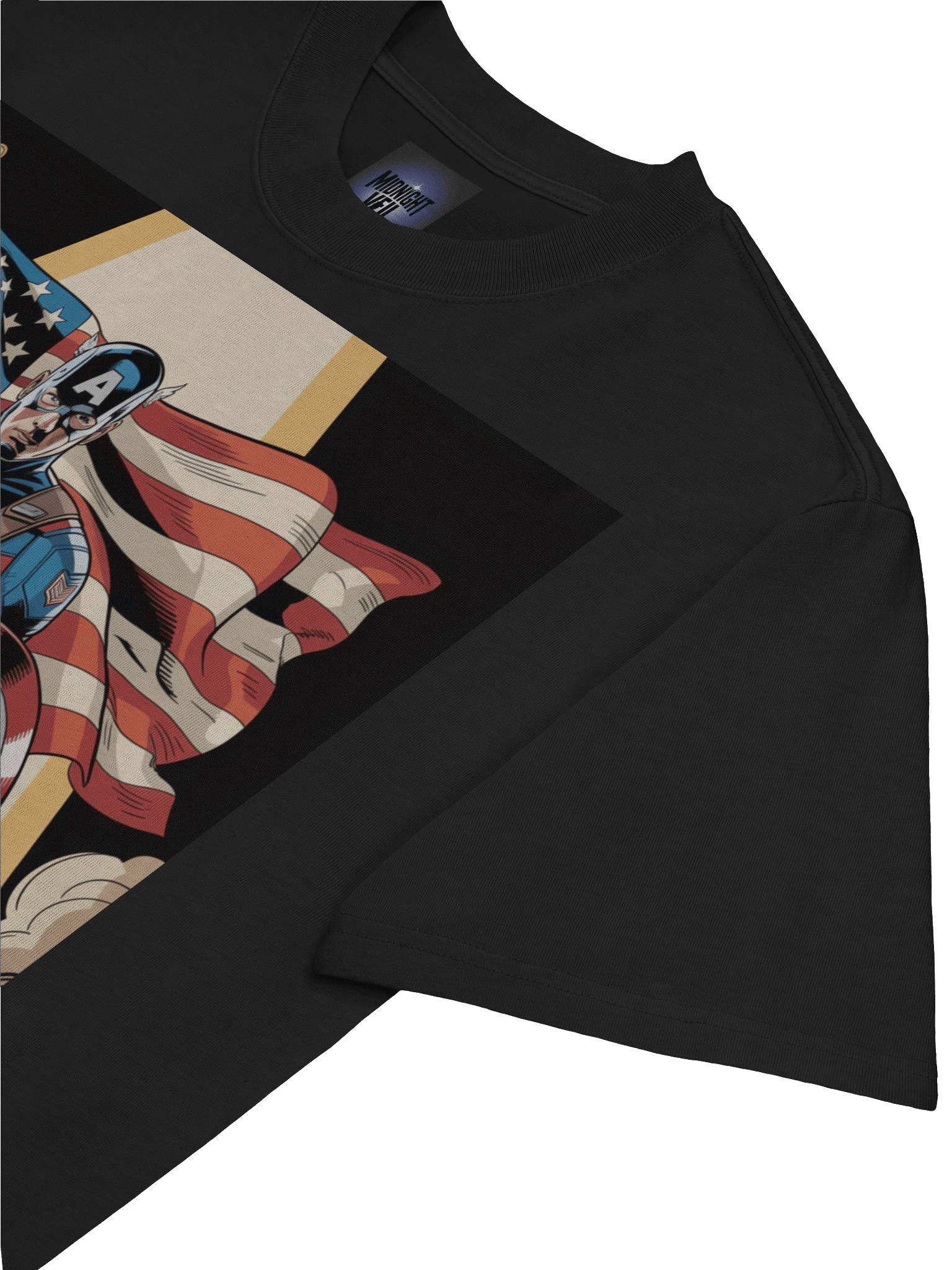 Herald's Halo: Captain America Dawn-Borne Oath Oversized Faded T-Shirt product image (7)
