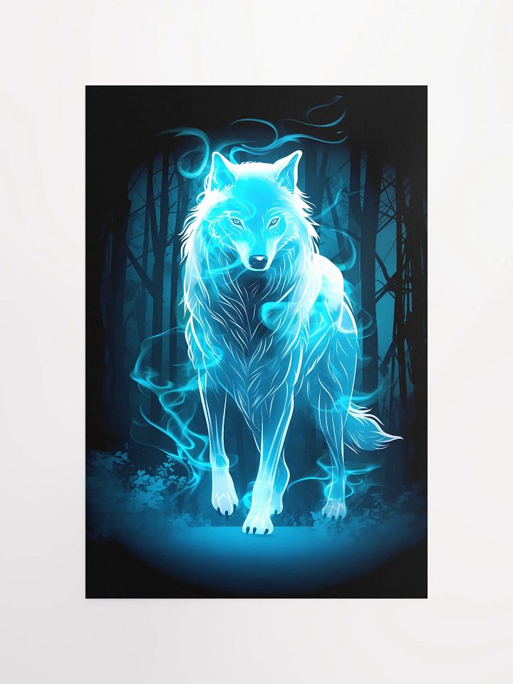 Mystical Neon Wolf Poster product image (2)