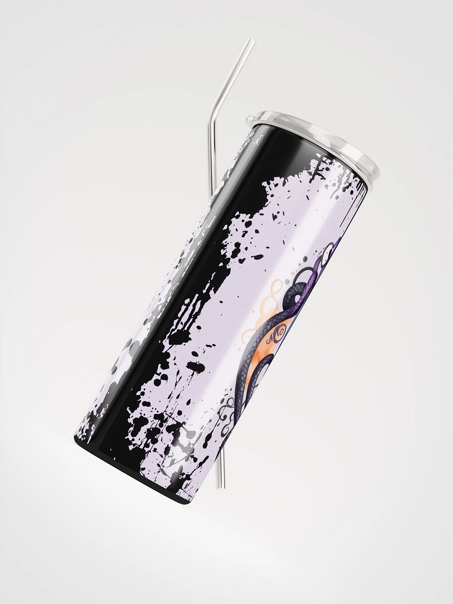 Halloween Tumbler Coquette Style Skull With Orange Bow And Snake product image (9)