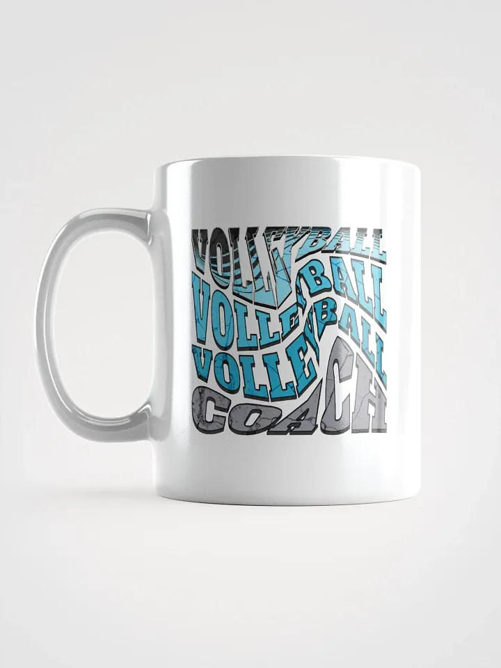 Mess Swirl Volleyball Coach Wavy Vibrant Mug product image (1)
