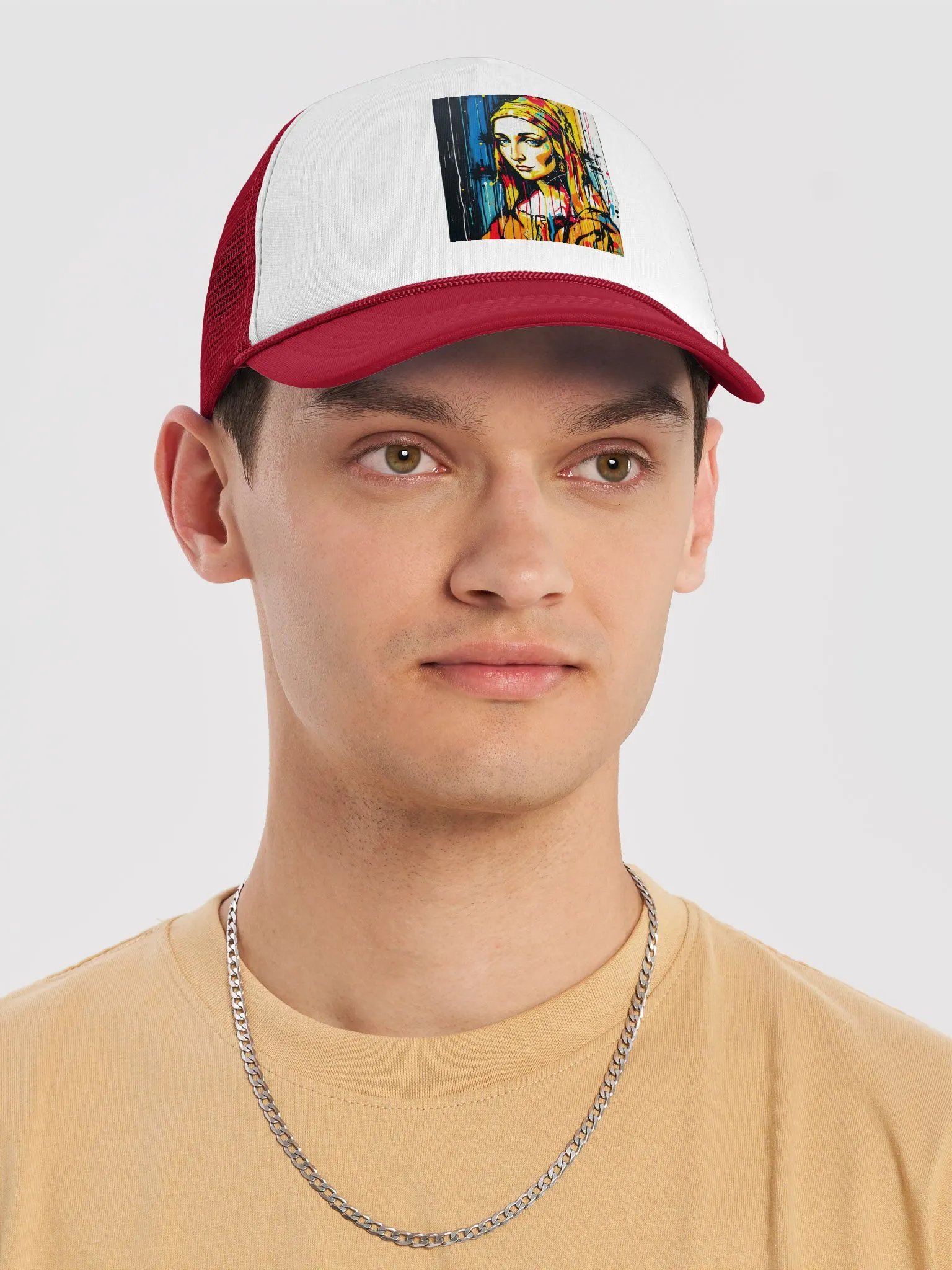 Serene Scarf Stylized Trucker Hat product image (5)