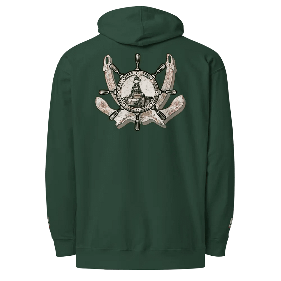 Twin anchor ship wheel & Tug CE Hoodies Twin Anchor Front & sleeves (embroidered) product image (9)