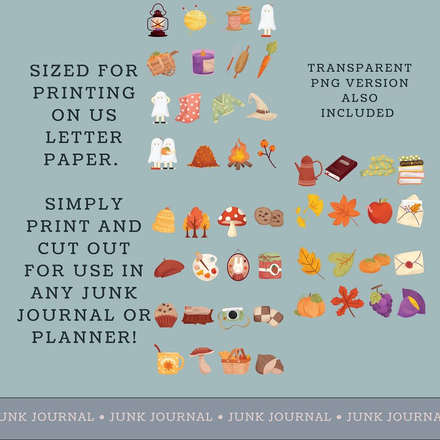 Cozy Fall - Printable Fussy Cuts product image (3)