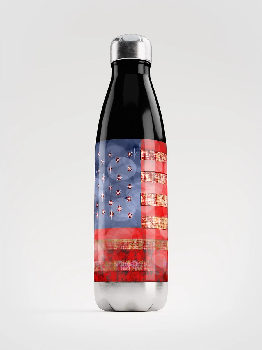 American Flag Bokeh Stainless Steel Waterbottle product image (1)