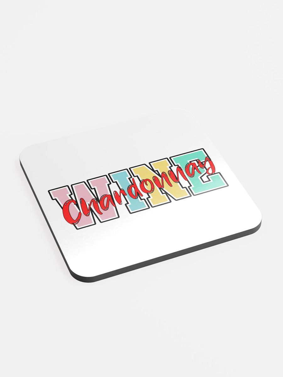 Wine Chardonnay Bliss Glossed Cork Coaster product image (3)