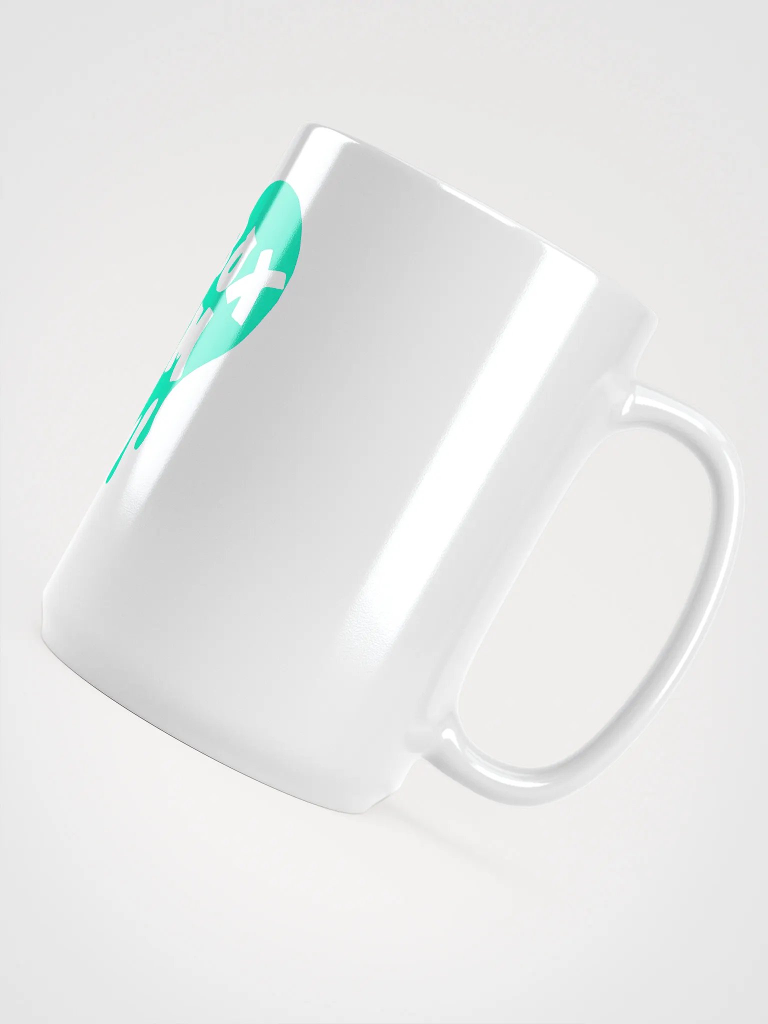 HOT BOX FAM TRANSPARENT SEAFOAM GREEN LOGO COFFEE MUG product image (4)
