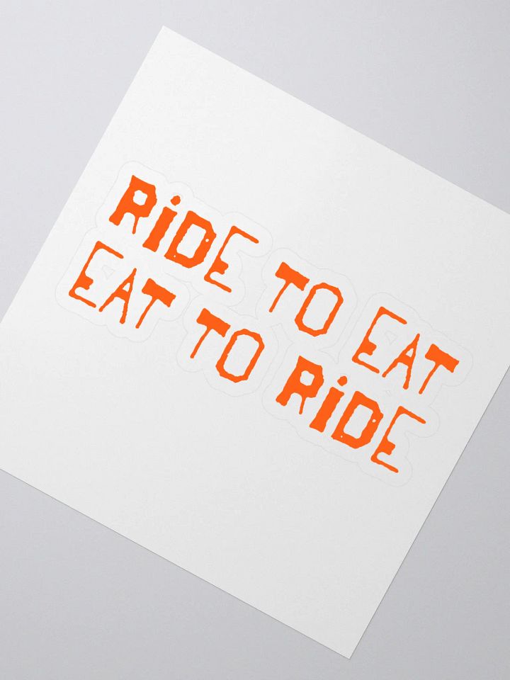 RIDE TO EAT EAT TO RIDE Sticker Set product image (2)