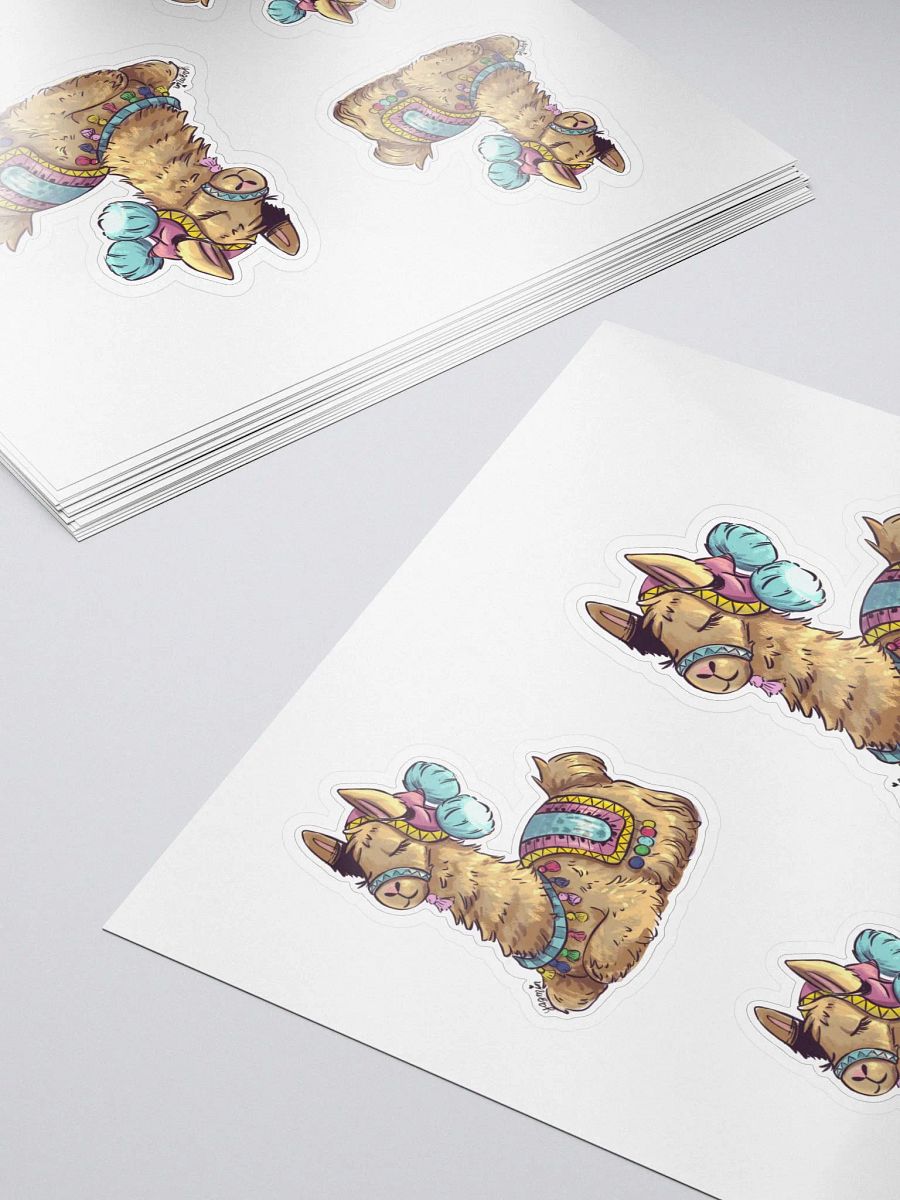 Resting Llama Sticker - Serene Animal Decal product image (5)