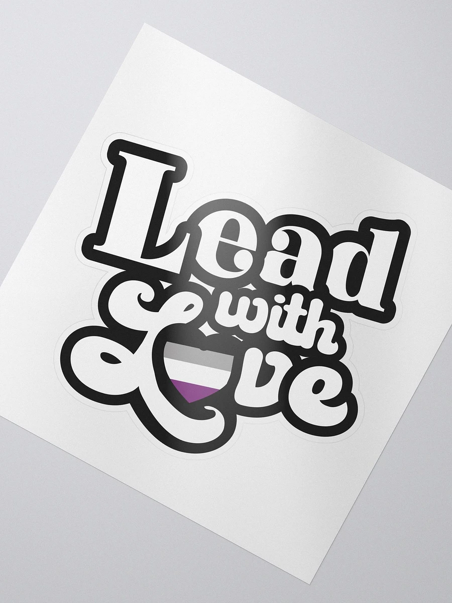 Lead With Love Sticker: Asexual product image (2)
